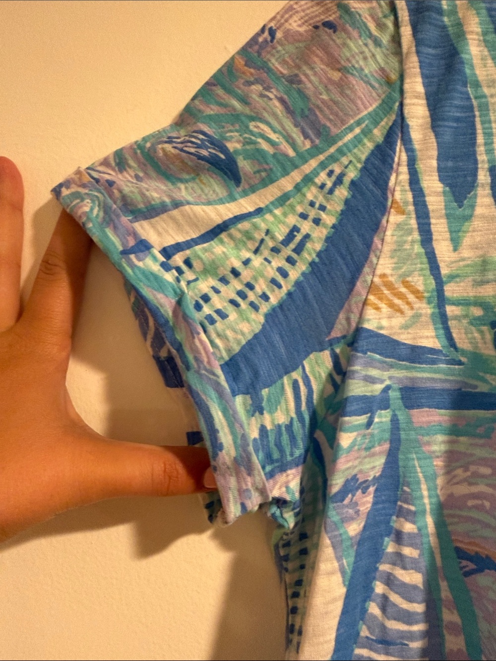 Lilly Pulitzer Blue Multicolor Short-Sleeve V-Neck Women’s Dress - Picture 5 of 11